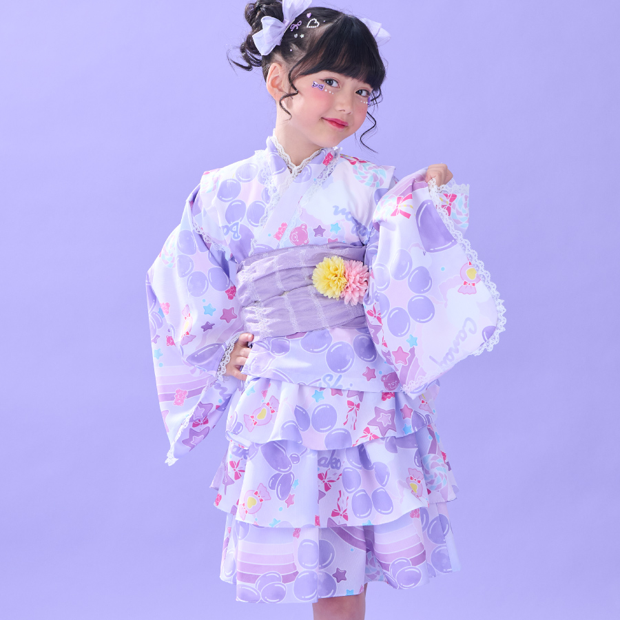 SOUBIEN（創美苑） 浴衣セット 女の子 キッズ 子供 セパレート 二部式