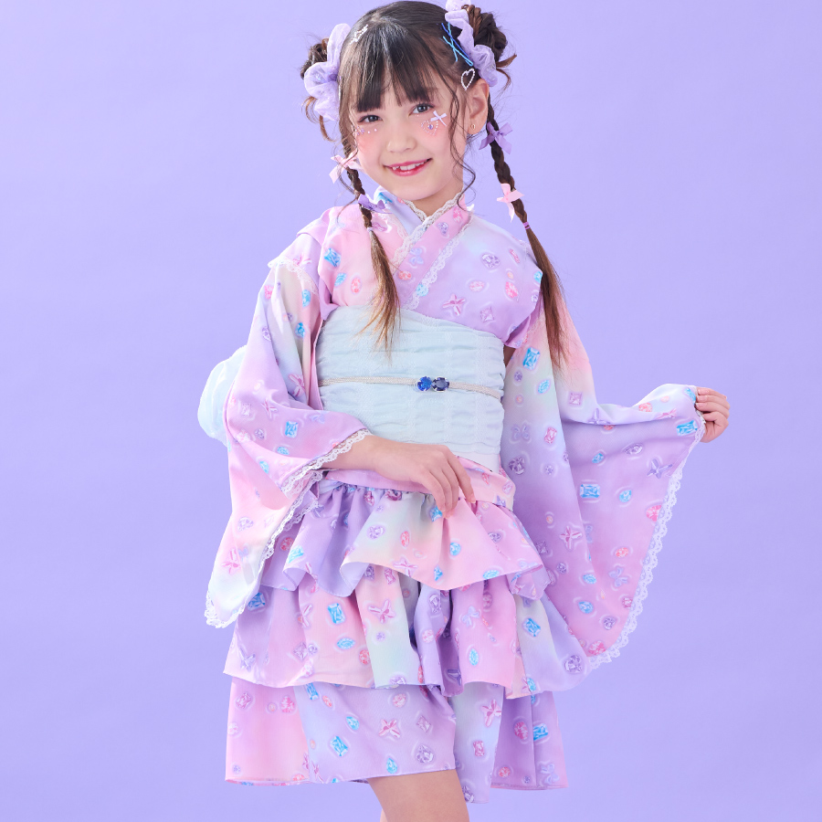 SOUBIEN（創美苑） 【予約】浴衣セット 女の子 キッズ 子供 セパレート