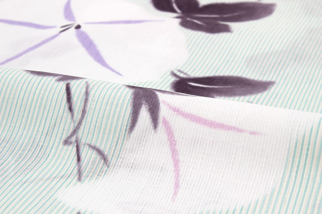 bonheur saisons 浴衣 レディース 単品 ボヌールセゾン 薄緑 ライト