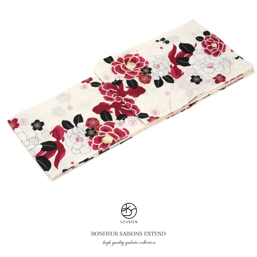 SOUBIEN 浴衣 レディース 単品 bonheur saisons ボヌールセゾン