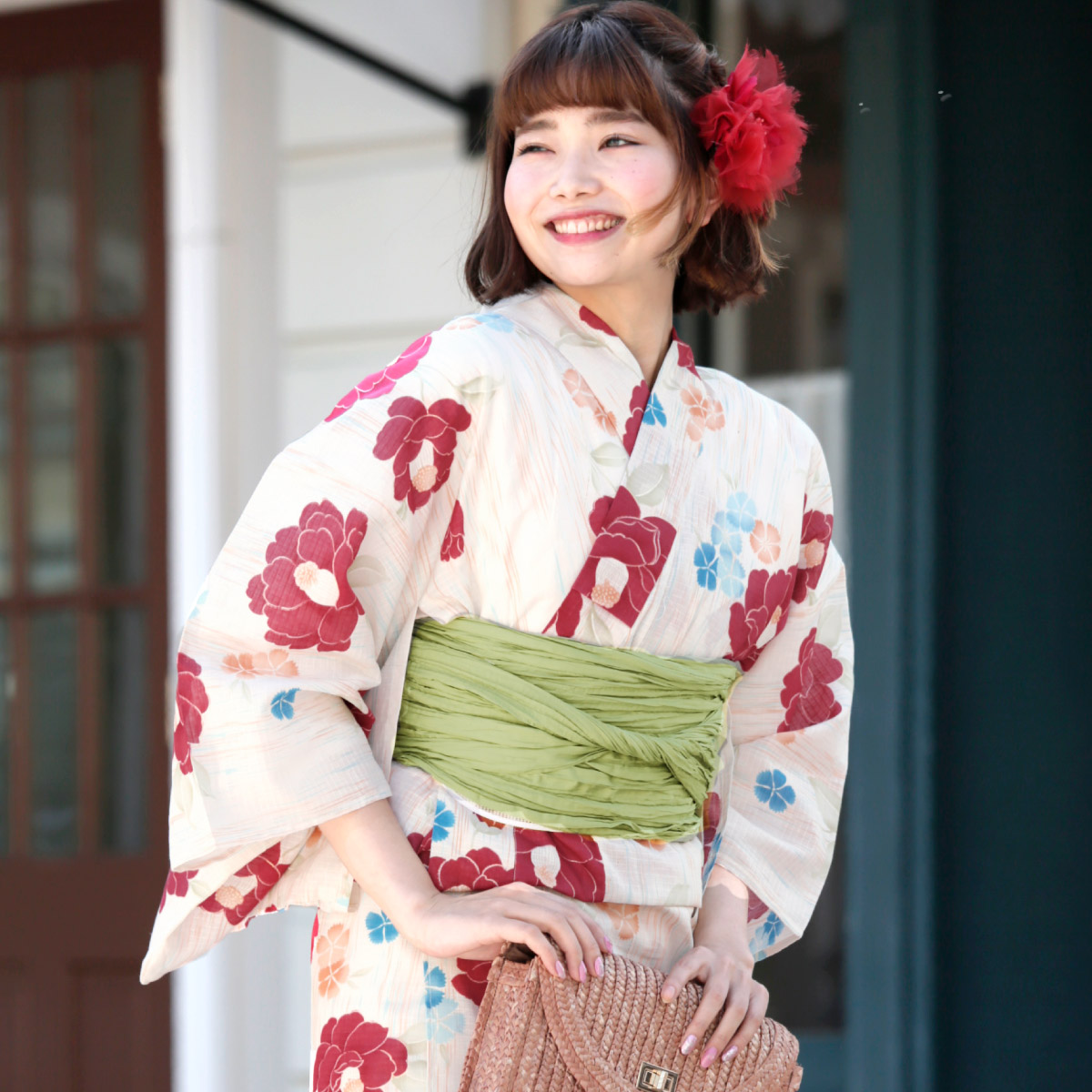 apres jour mignon 花柄 レトロ モダン 浴衣・帯セット apres jour