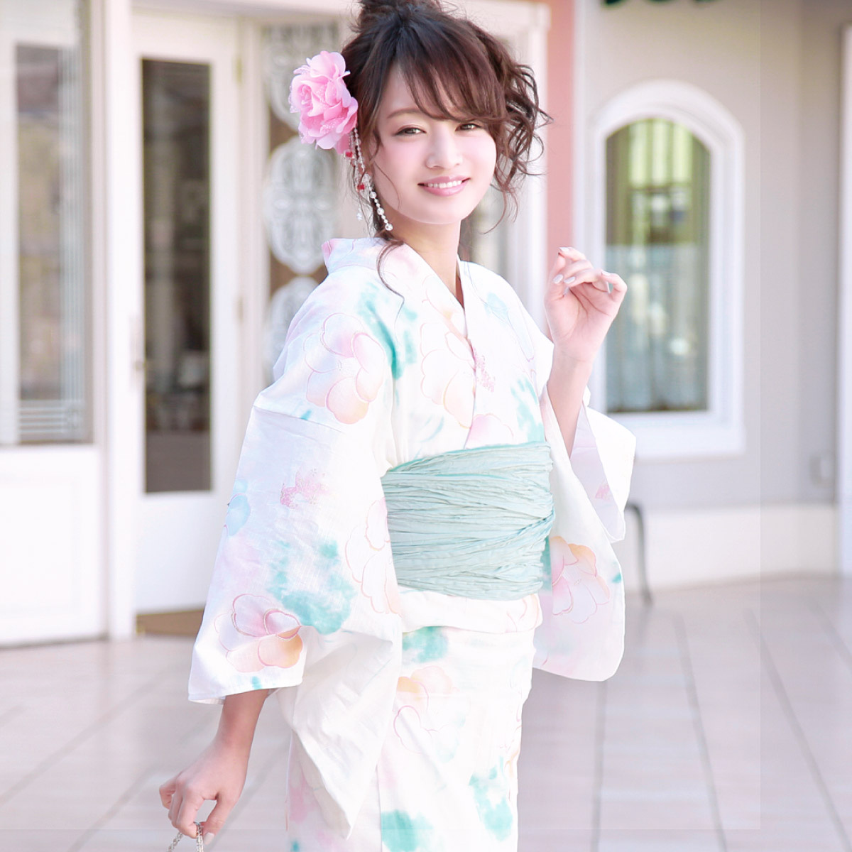 SOUBIEN（創美苑） 浴衣セット プチプラ 浴衣 3点セット レディース 帯