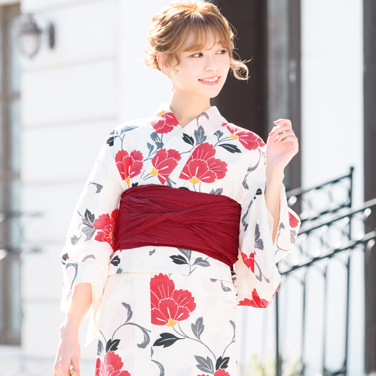 SOUBIEN（創美苑） 浴衣セット プチプラ 浴衣 3点セット レディース 帯