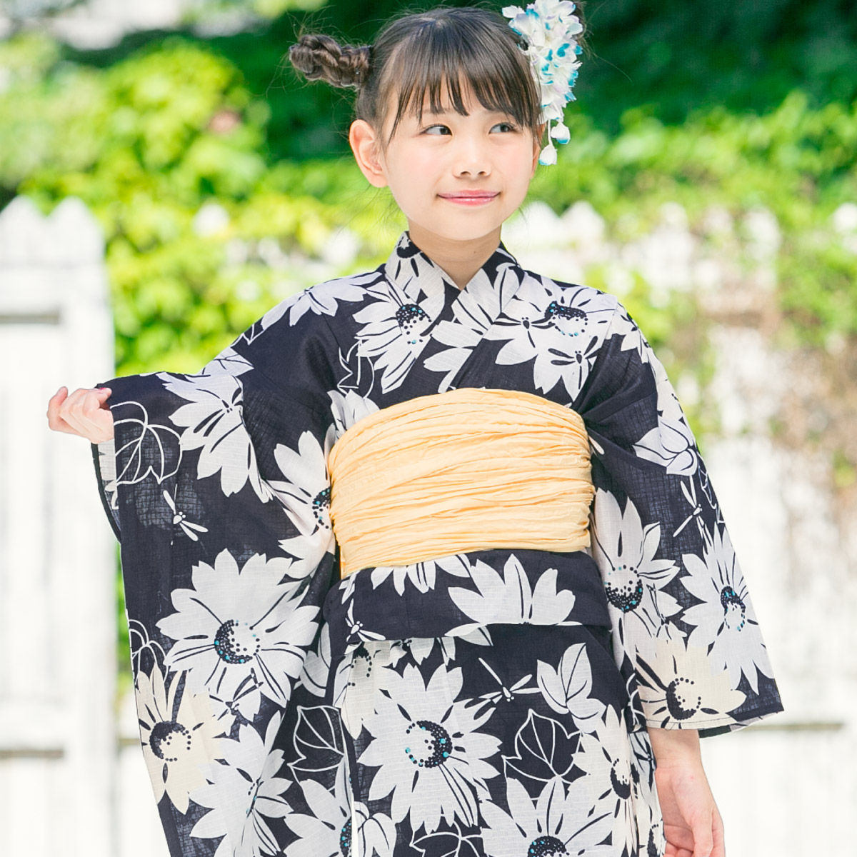 SOUBIEN（創美苑） 浴衣セット キッズ プチプラ 子供浴衣 2点セット