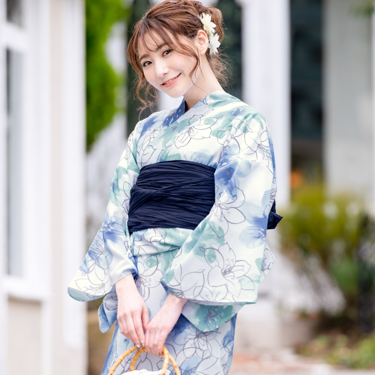 簡単着付け セパレート浴衣 浴衣 レディース 浴衣セット 帯 下駄 伊達締め セパレート 二部式 ゆかた 女性 大人 フリー floro 2026 140 150 160 お祭り 創美苑 | SOUBIEN | 10