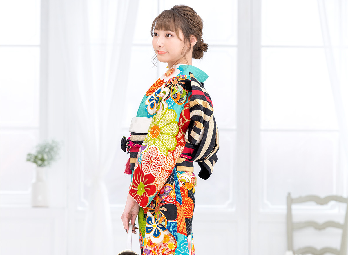 ゆうたん様専用出品10423.振袖7点セット正絹 袋帯長襦袢帯揚帯