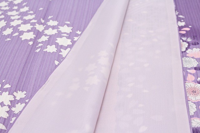 SOUBIEN 訪問着 袷 紫 桜色 絵羽文様 絵羽柄 辻が花 辻ヶ花 沙羅