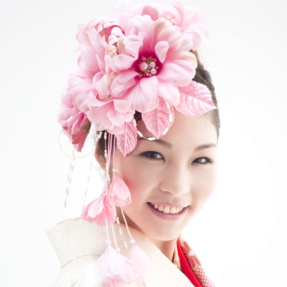成人式 髪飾り 2点セット ピンク 花 大きい 振袖 卒業式 袴 結婚式