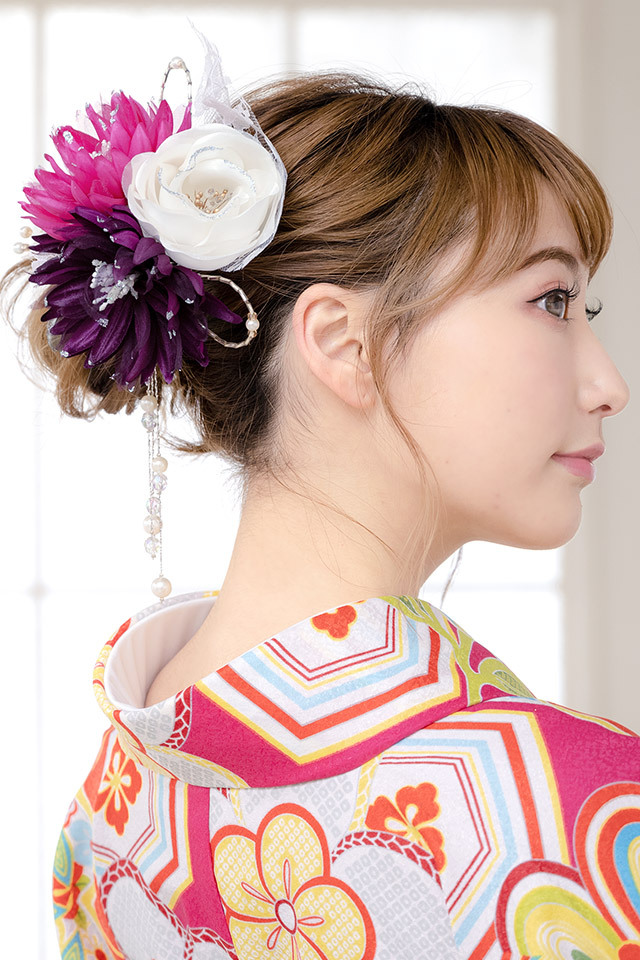 髪飾り ヘアアクセサリー ワインリボン 紐 パール風飾り 成人式 卒業式 袴 ふんわリボン髪飾りセット 卒業式 成人式 成人式髪飾り ゴールド