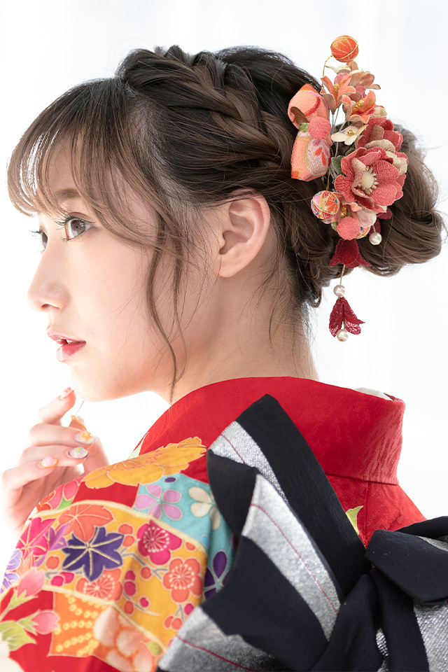 【2セット】～ピンクフラワーリボン～髪飾り 卒業式 成人式 袴 前撮り SOUBIEN 髪飾り 2点セット 成人式振袖髪飾り 卒業式袴髪飾り 花