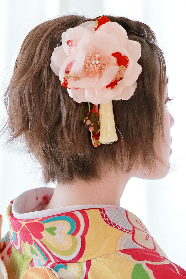 ピンク 花柄 着物。髪飾り。袴 SOUBIEN 髪飾り 花 フラワー 成人式振袖髪飾り 卒業式袴髪飾り