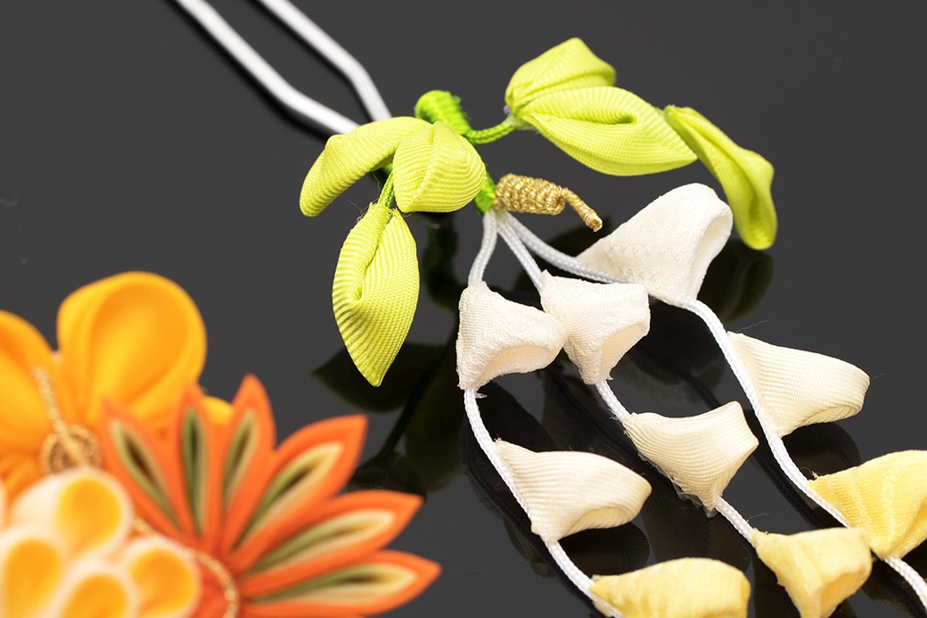 SOUBIEN（創美苑） 簪 かんざし 2点セット 黄色 イエロー 橙色