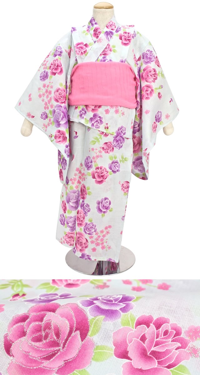薔薇　の　浴衣　子供用！ kdg34ko-e11_2.jpg