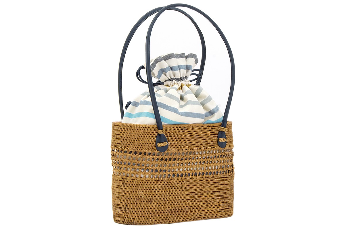 SOUBIEN（創美苑） バッグ 浴衣 かごバッグ 夏 un deux（アンドゥ） 青