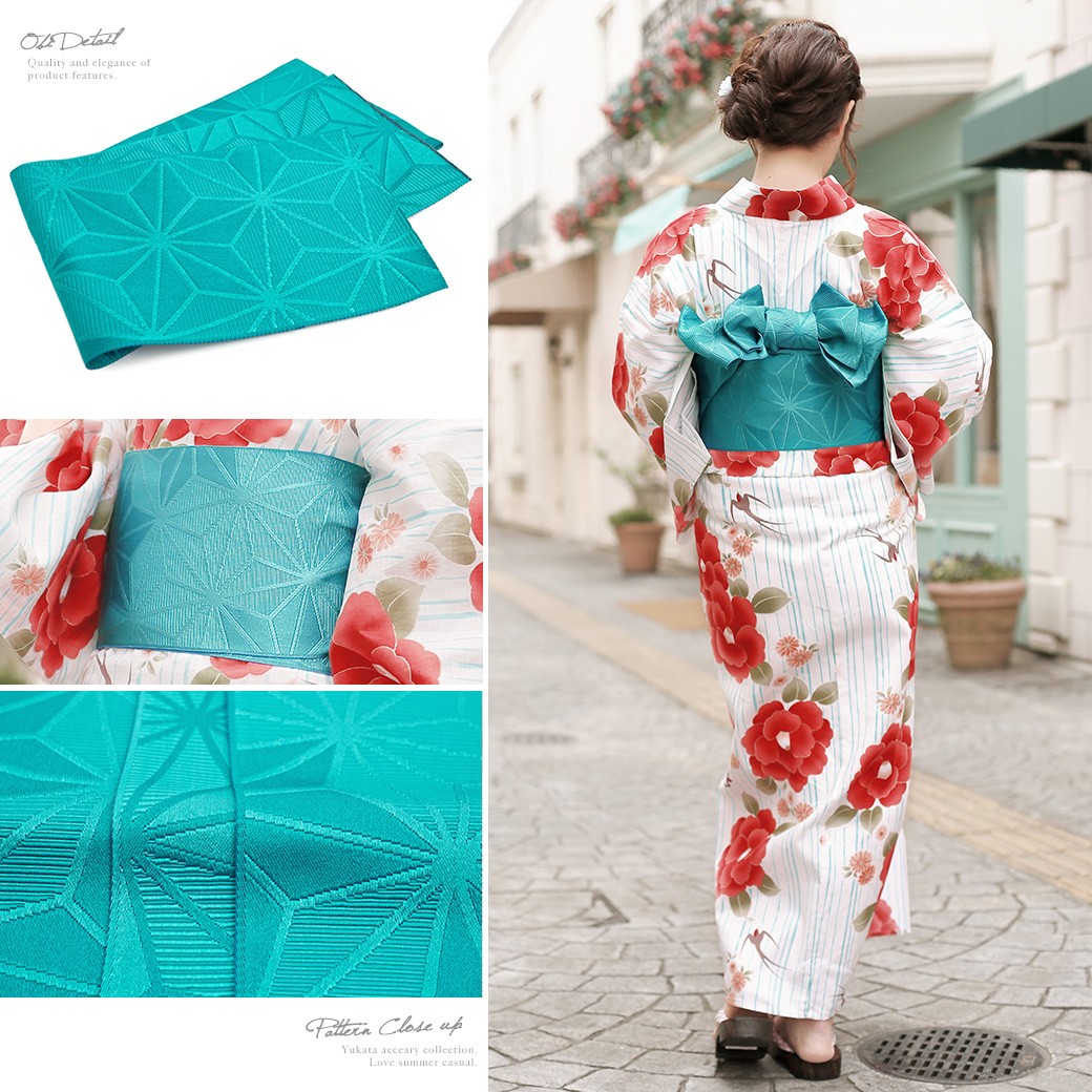 bonheur saisons（ボヌールセゾン） 浴衣 レディース 3点セット （浴衣