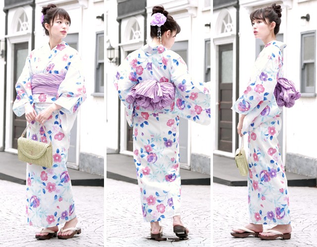 bonheur saisons（ボヌールセゾン） 浴衣 レディース 3点セット （浴衣