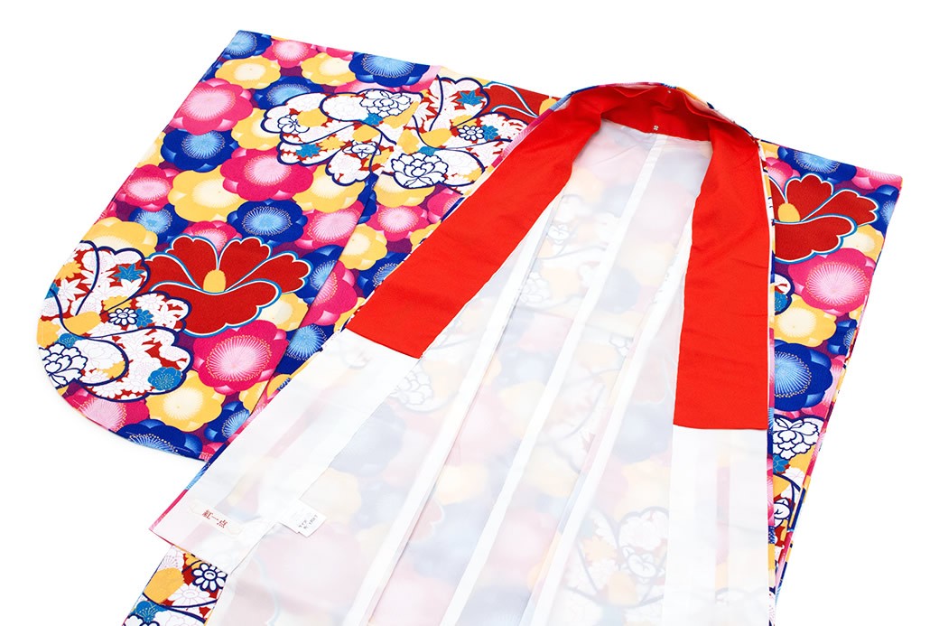 袴用二尺袖着物 ブランド 紅一点 ピンク 黄色 青 カラフル 梅 椿 牡丹