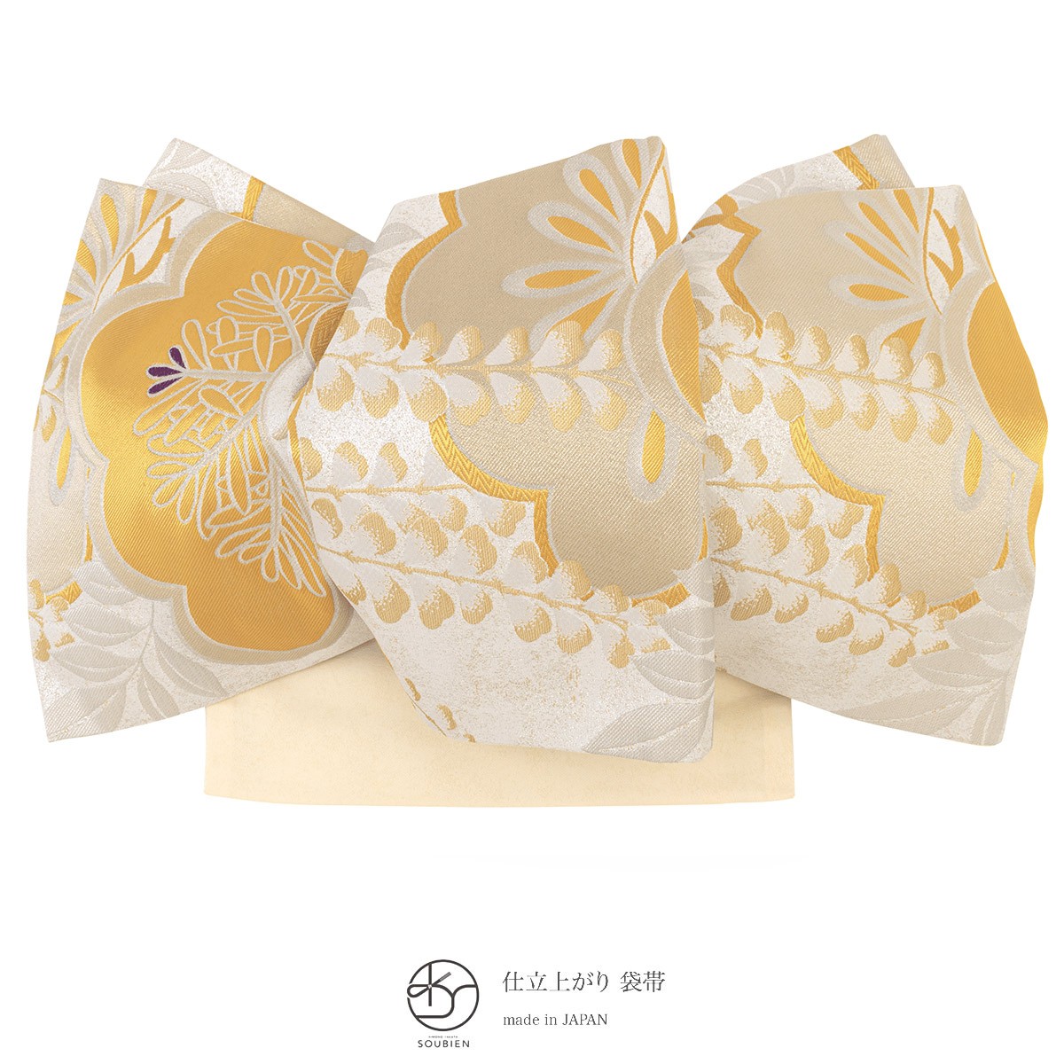 袋帯 フォーマル 振袖用 訪問着用 成人式 小杉織物謹製 ゴールド シルバー 金色 銀色 藤 松 花 全通柄 仕立て上がり 日本製 送料無料 袋帯 訪問着 振袖用 フォーマル 成人式 小杉織物謹製 ゴールド