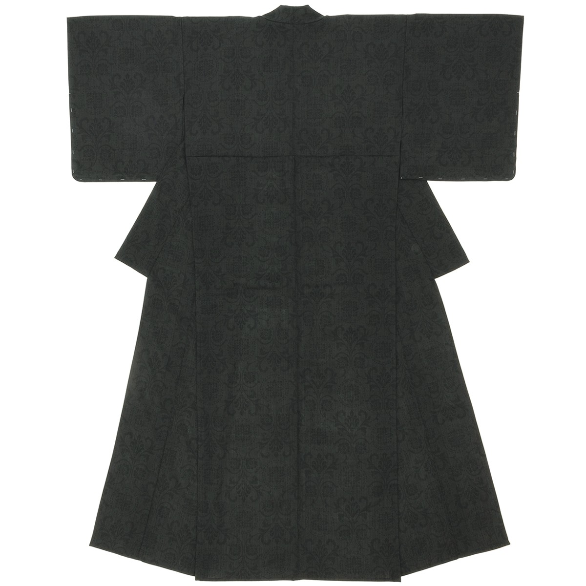 最安値に挑戦 単衣着物 夏着物 紋紗 楊柳 レディース 小紋 カジュアル 黒 ブラック 花唐草 ちりめん 涼しげ 仕立て上がり 和装 女性用 送料無料 手数料安い Www Thedailyspud Com