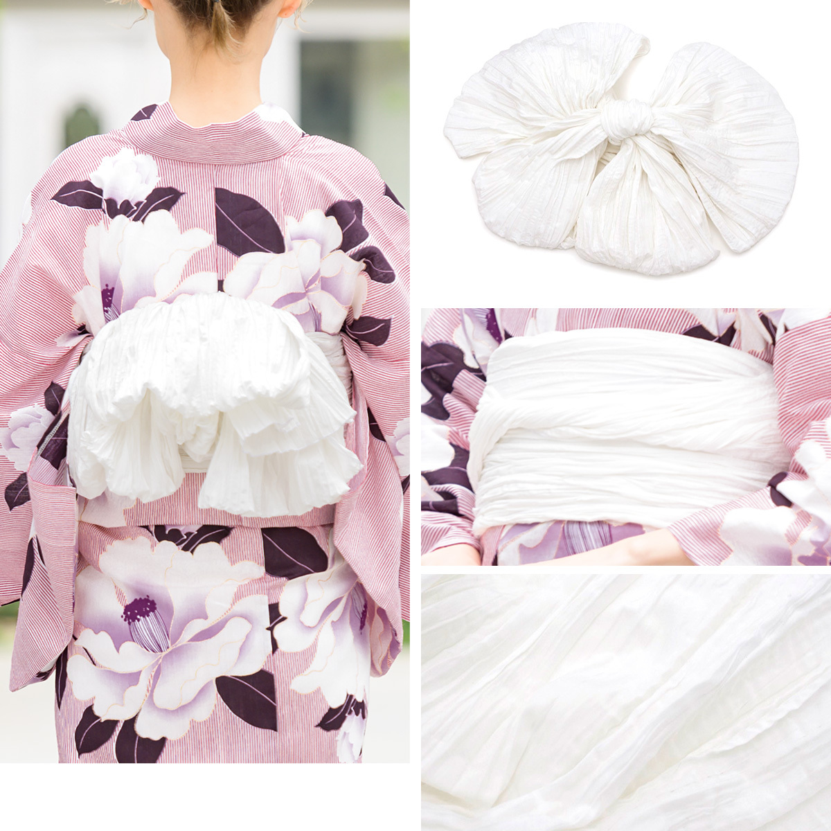 bonheur saisons（ボヌールセゾン） 浴衣 レディース 3点セット （浴衣