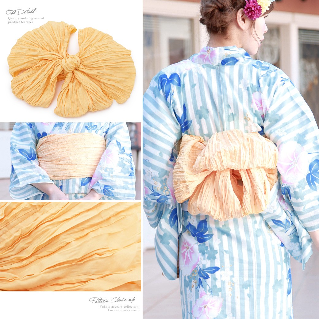 【新品】ボヌールセゾン SOUBIEN 浴衣３点セット 浴衣 帯 下駄 朝顔 SOUBIEN 浴衣セット 3点セット（浴衣/帯/下駄） ボヌールセゾン
