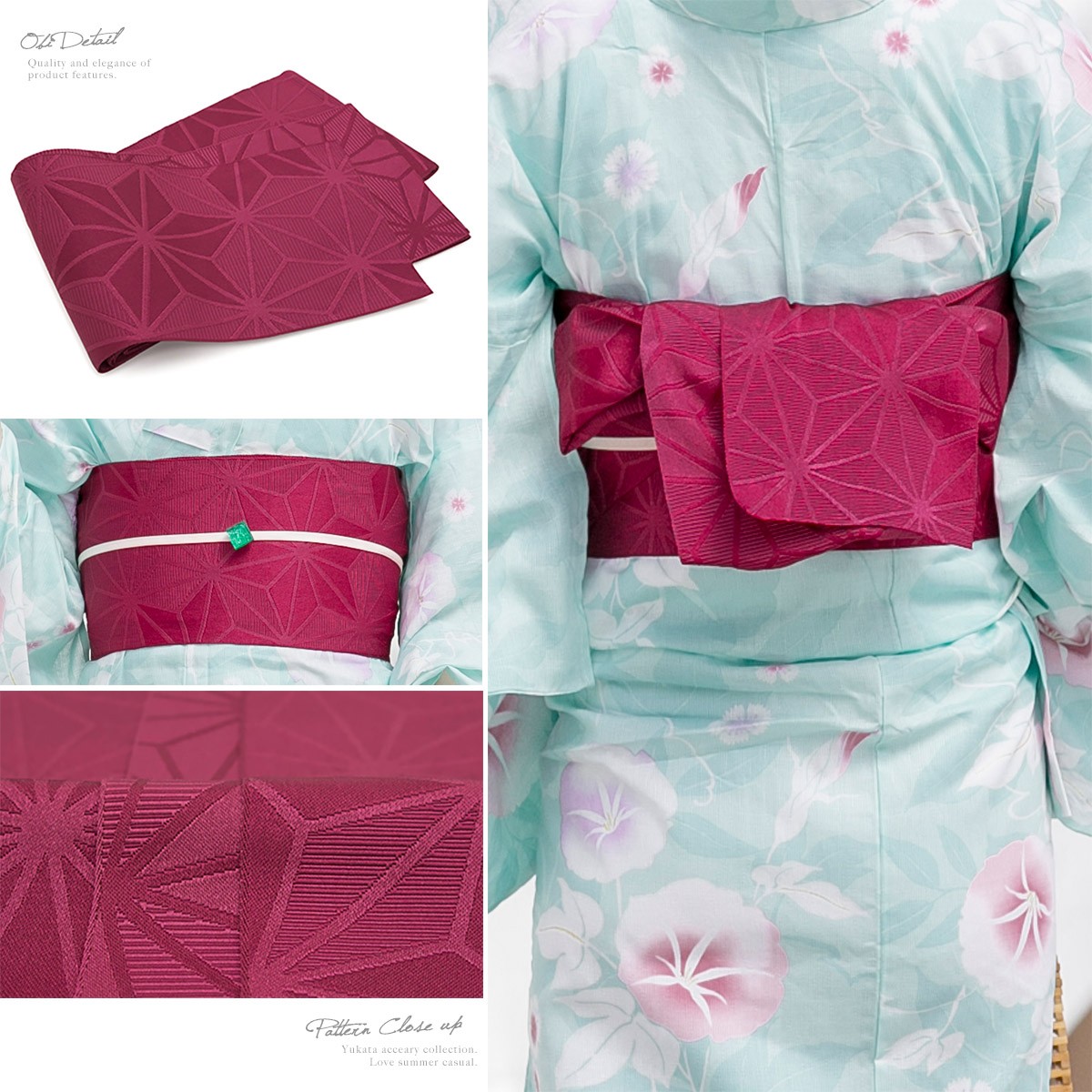 新品浴衣◇ bonheur saisons　グリーン系　ラメ入り bonheur saisons - 新品浴衣◇ bonheur saisons グリーン系 ラメ