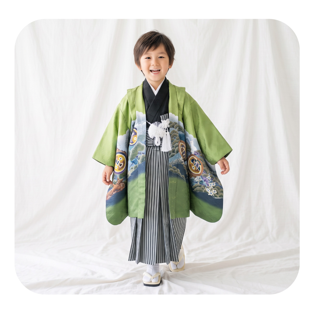SOUBIEN（創美苑） レンタル 七五三 着物 男の子 5歳 羽織袴 袴セット