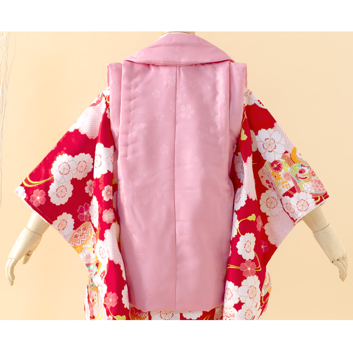 SOUBIEN（創美苑） レンタル 七五三 女の子 3歳 着物 被布 フルセット