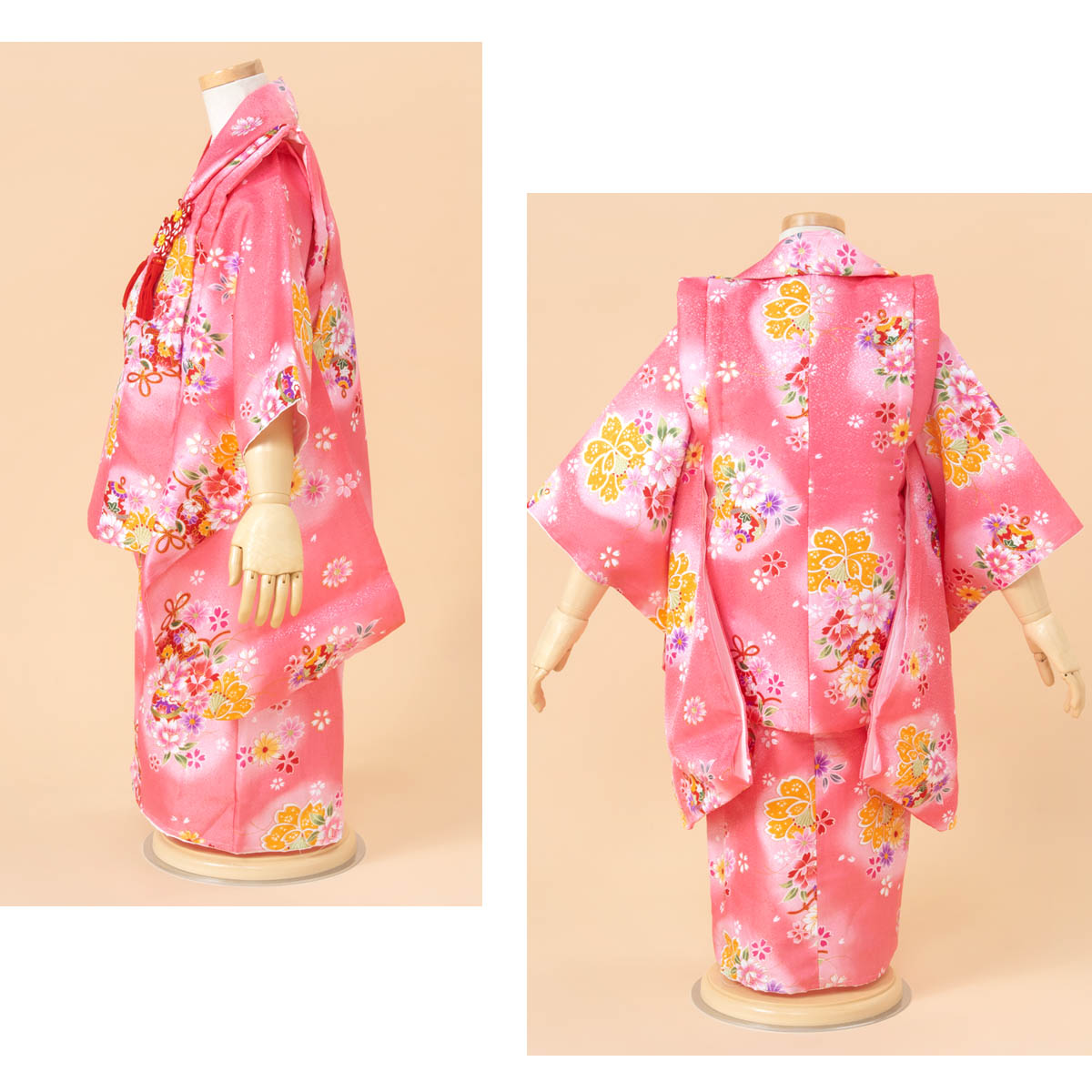 SOUBIEN（創美苑） レンタル 七五三 女の子 3歳 着物 被布 フルセット