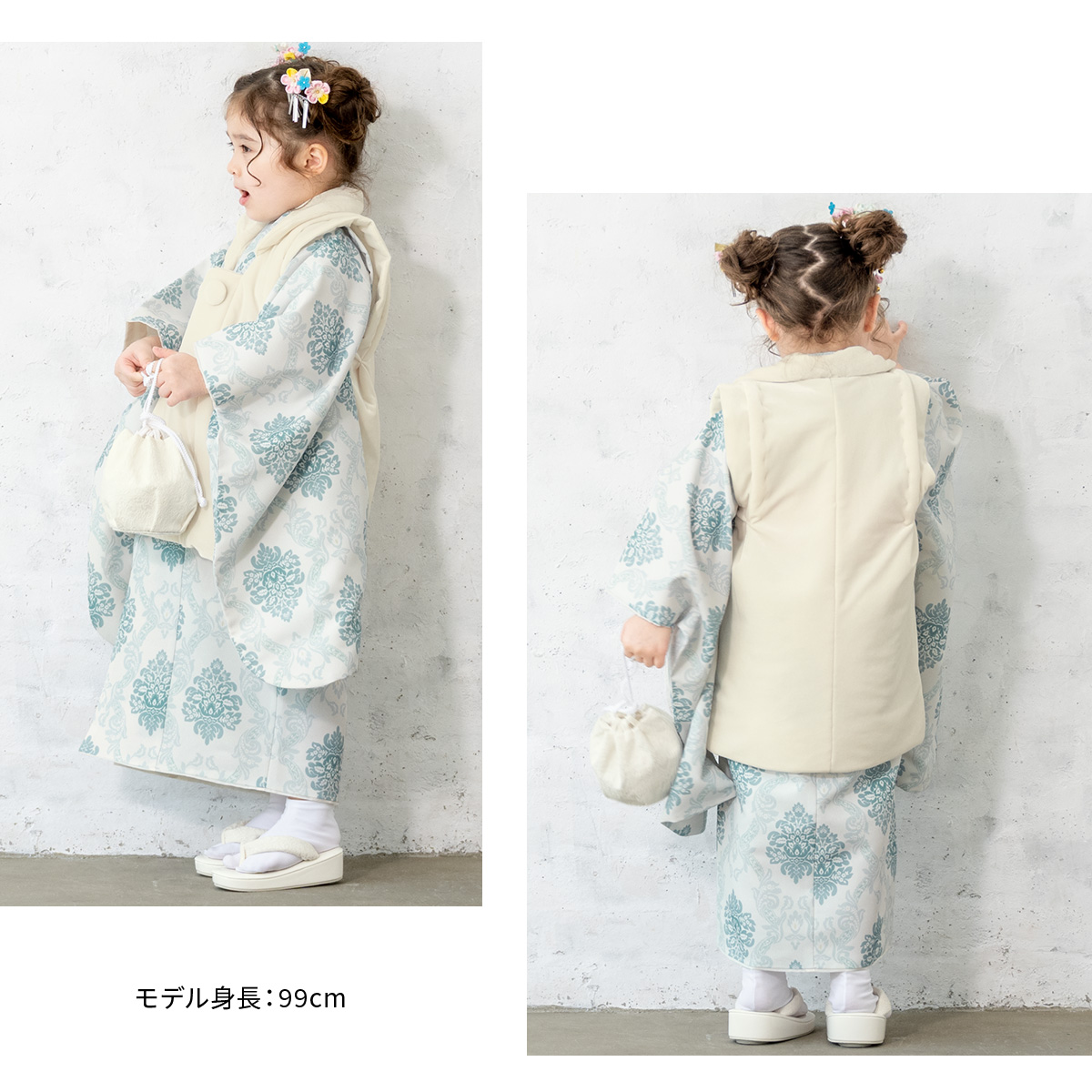 SOUBIEN 七五三 着物 3歳 販売 女の子 三歳 着物セット 被布