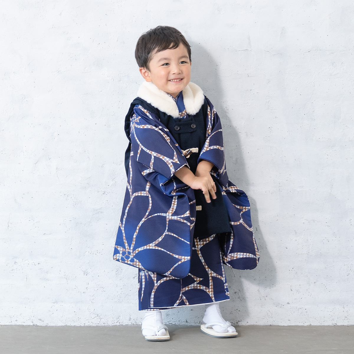 SOUBIEN 七五三 着物 3歳 レンタル 男の子 被布 フルセット