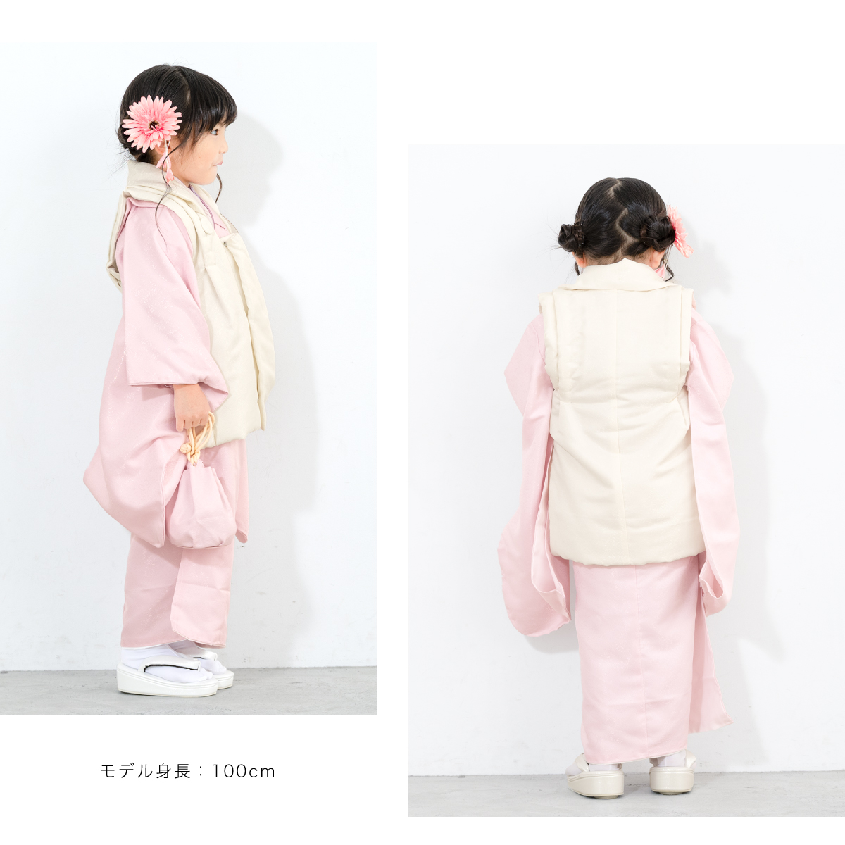 SOUBIEN 七五三 着物 3歳 レンタル 女の子 被布 フルセット