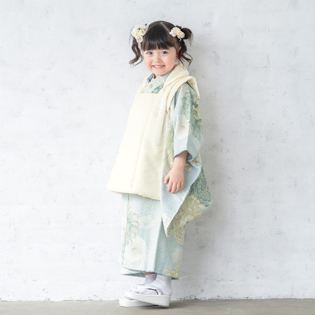 SOUBIEN 七五三 着物 3歳 レンタル 女の子 被布 フルセット