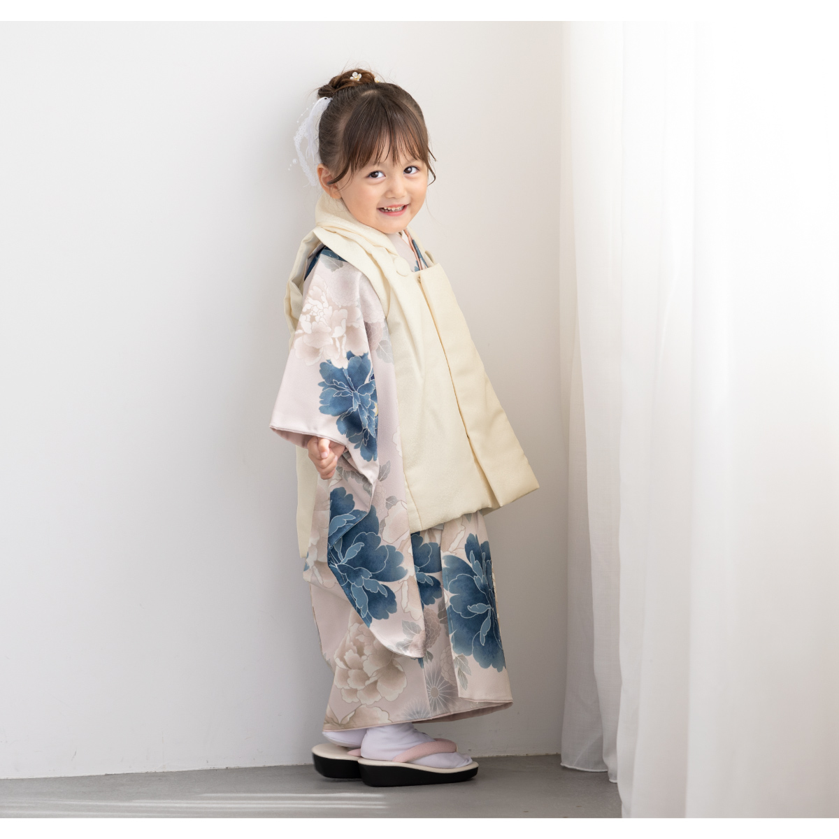 SOUBIEN（創美苑） レンタル 七五三 女の子 3歳 着物 被布 フルセット