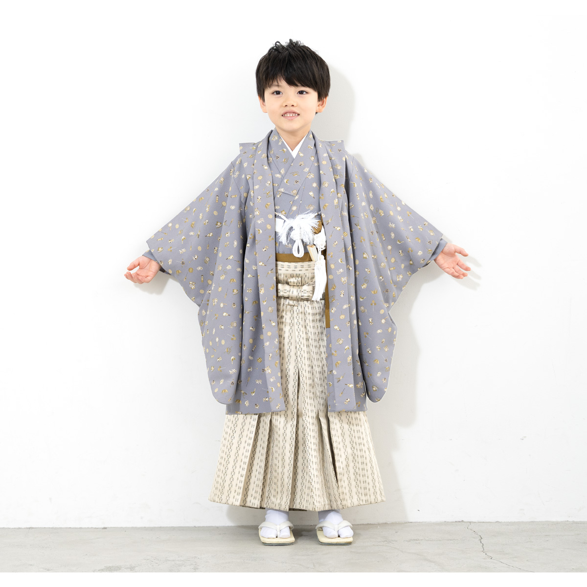 SOUBIEN 七五三 着物 レンタル 5歳 男の子 フルセット 袴セット