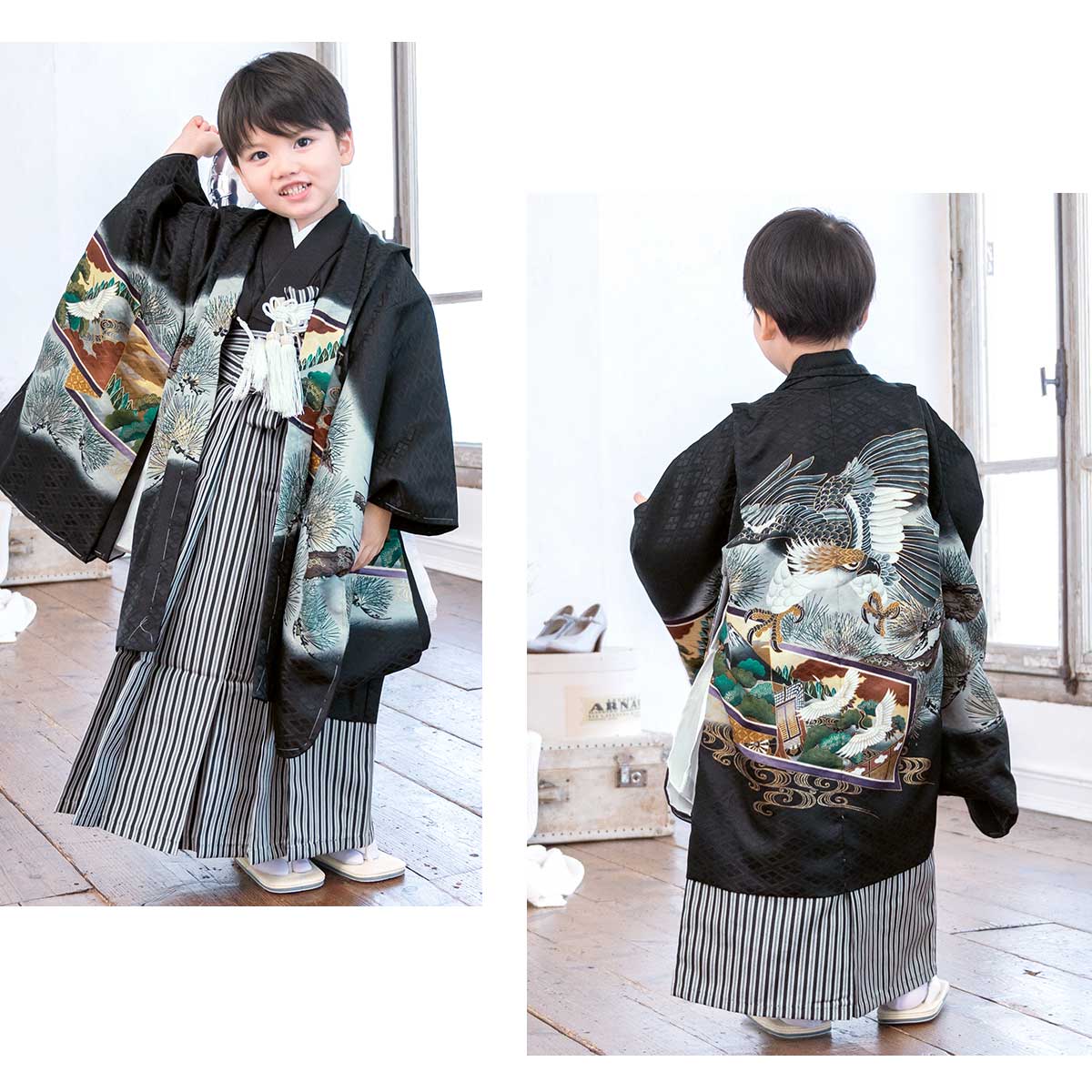 SOUBIEN（創美苑） 七五三 着物 レンタル 5歳 男の子 フルセット 袴