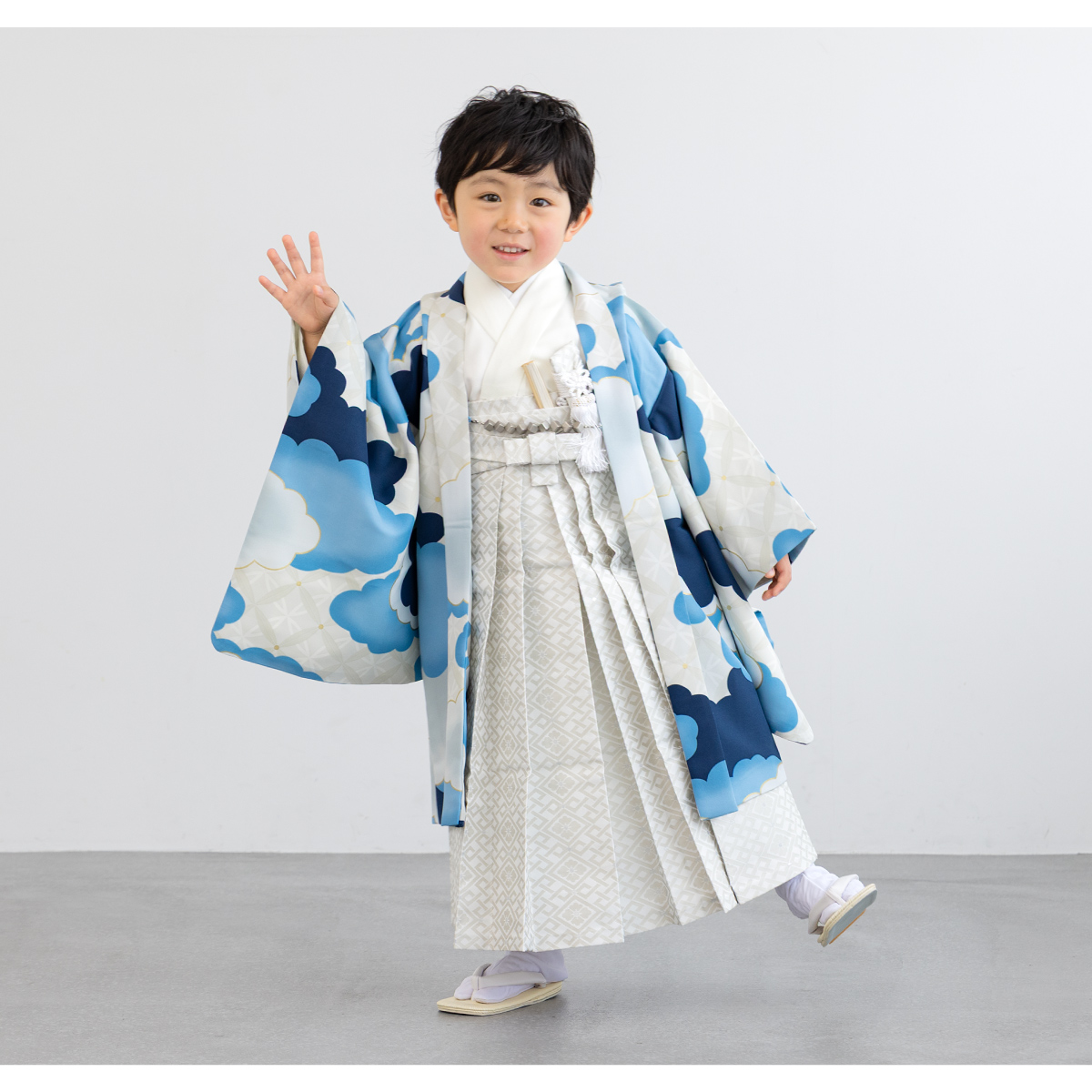 七五三 フルセット レンタル 5歳 着物 羽織 男の子 袴セット 白