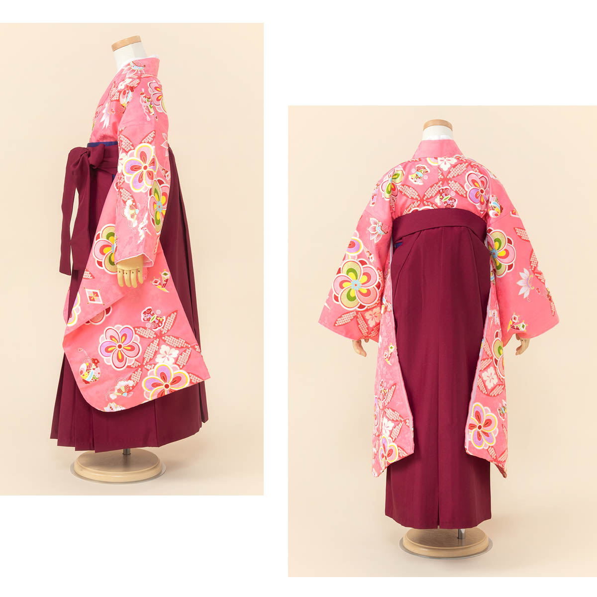 SOUBIEN 卒園式 袴 女の子 レンタル 七五三 7歳 着物 セット フル