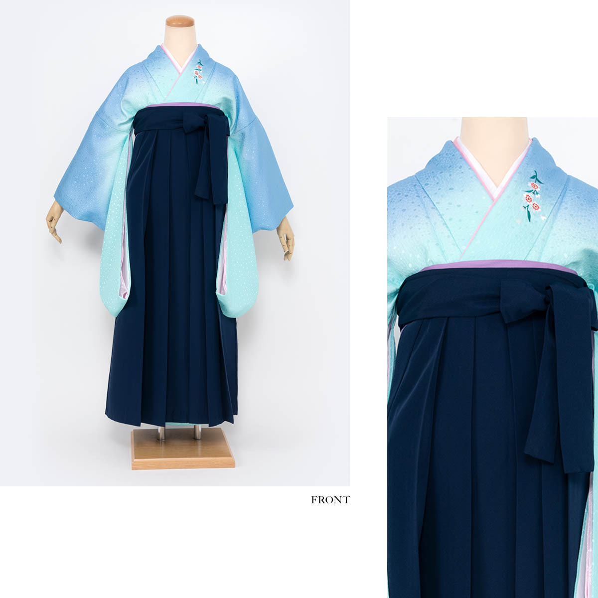 ラボット　服　lovot 花紺羽織　袴　インナー水色　富士山 ren-hms0446_2.jpg