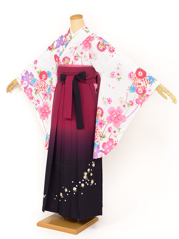 レンタル 卒業式 袴 女性 袴セット 白 ホワイト ピンク 紫 桜 さくら