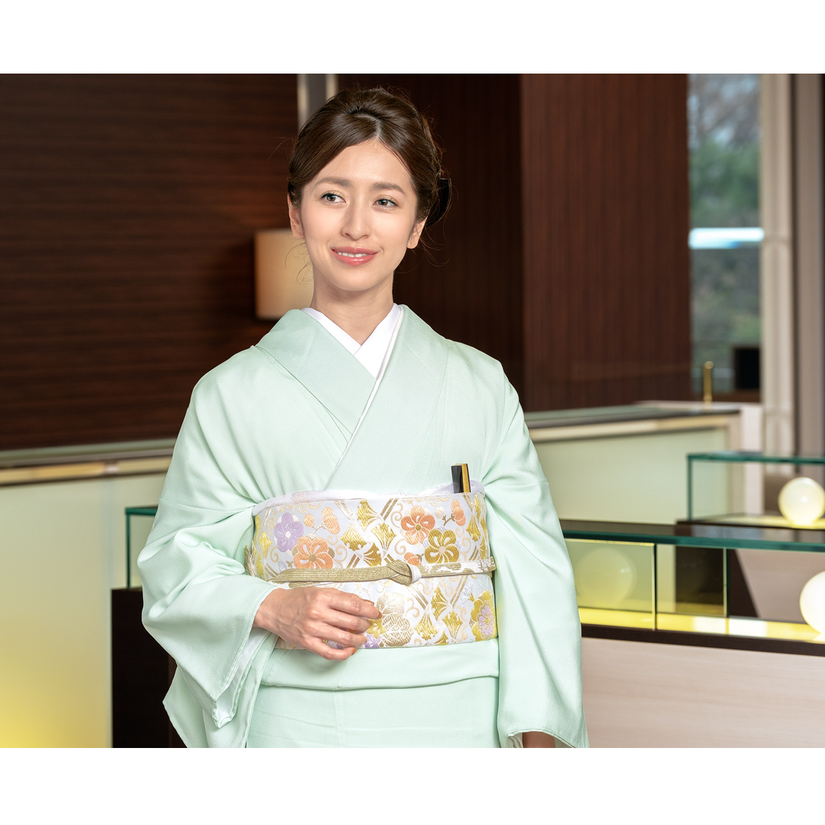 SOUBIEN（創美苑） 色留袖 レンタル フルセット 正絹 緑 ミント