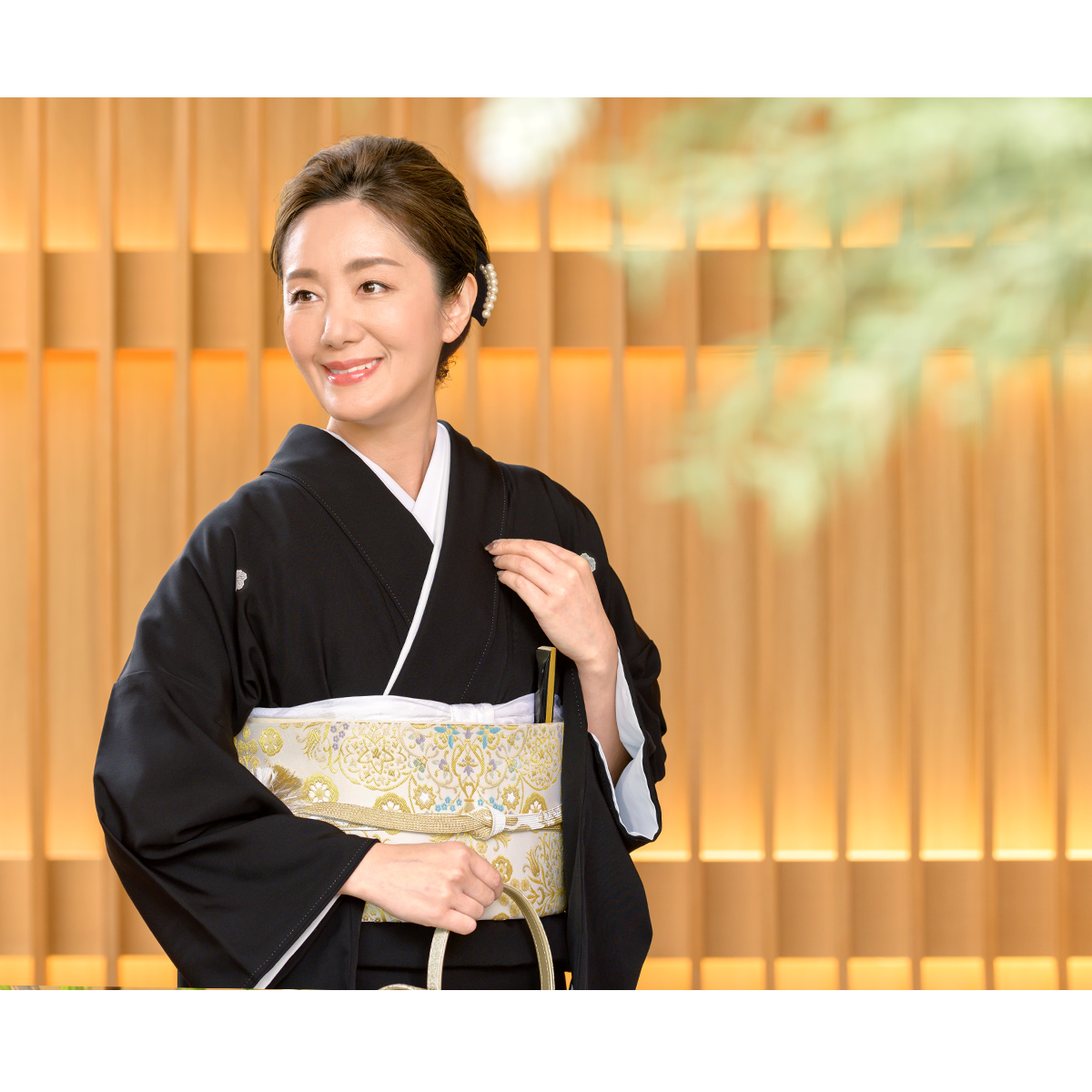 SOUBIEN（創美苑） 黒留袖 レンタル 結婚式 着物 フルセット 正絹 黒
