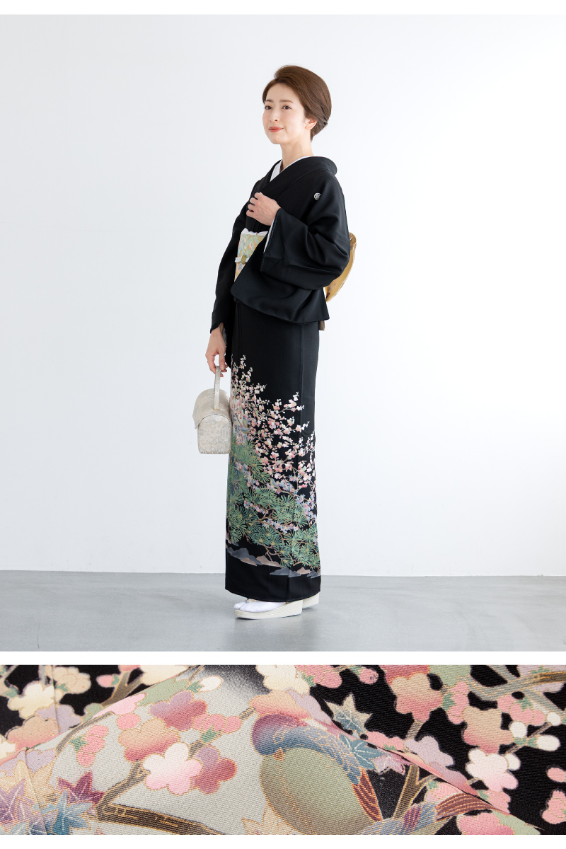 SOUBIEN（創美苑） 黒留袖 レンタル フルセット 結婚式 着物 黒 袷