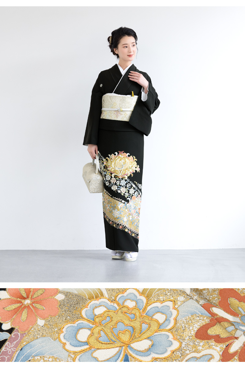 SOUBIEN（創美苑） レンタル 黒留袖 フルセット 結婚式 着物 黒 袷