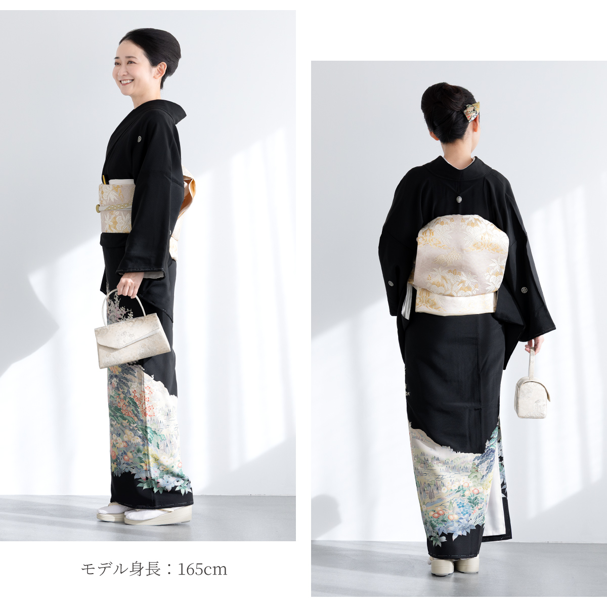 SOUBIEN（創美苑） 黒留袖 レンタル フルセット 結婚式 着物 黒 袷