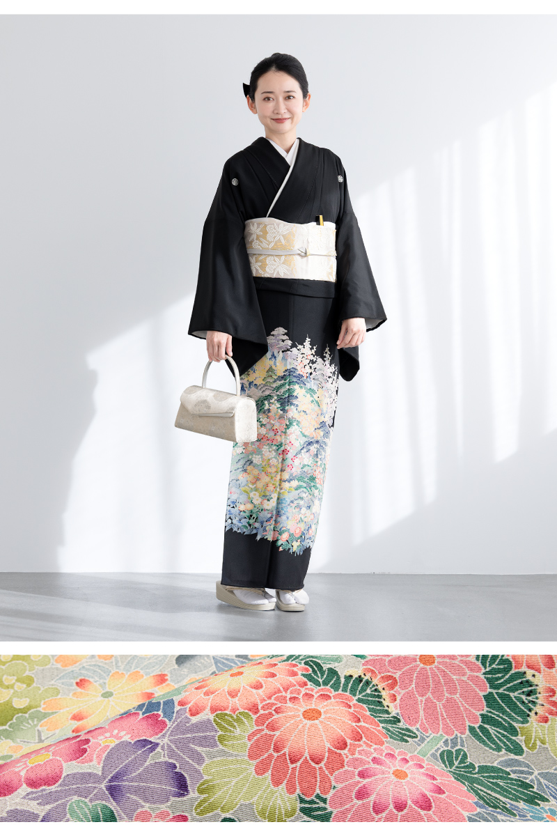 SOUBIEN（創美苑） 黒留袖 レンタル フルセット 結婚式 着物 黒 袷