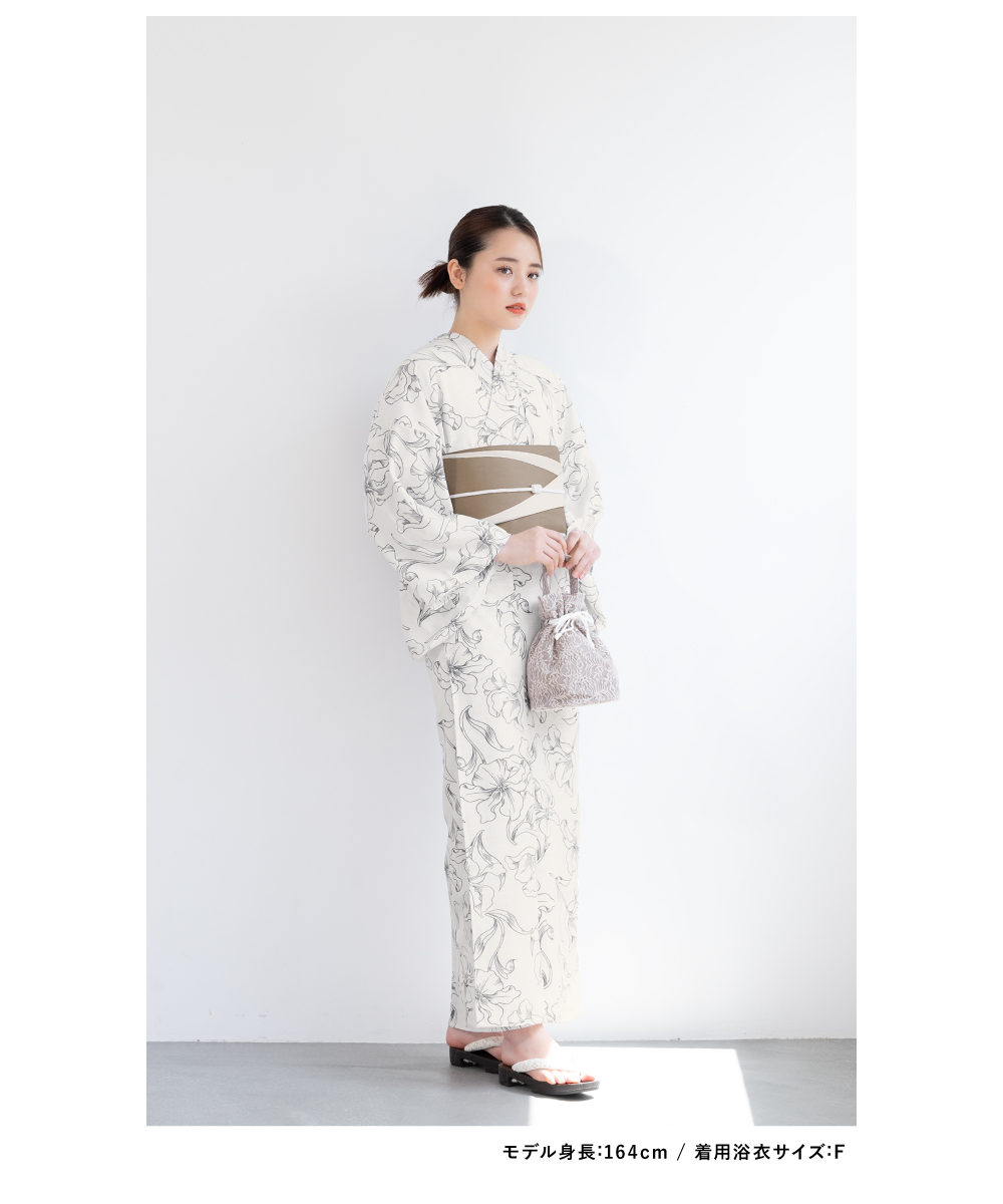 SOUBIEN（創美苑） 浴衣 セット レディース 浴衣セット 半幅帯大人 3点