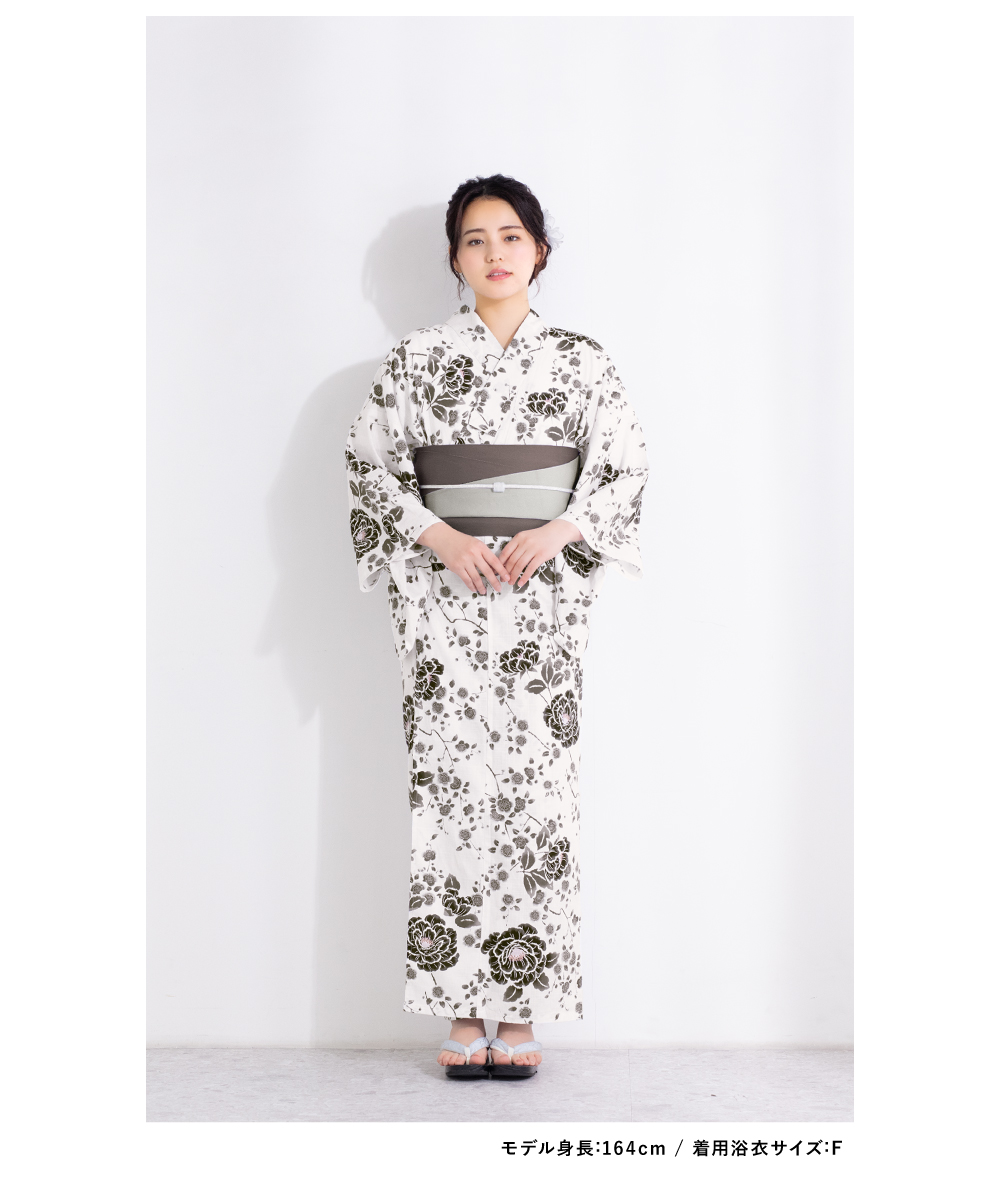 SOUBIEN（創美苑） 浴衣 セット レディース 浴衣セット 半幅帯大人 3点