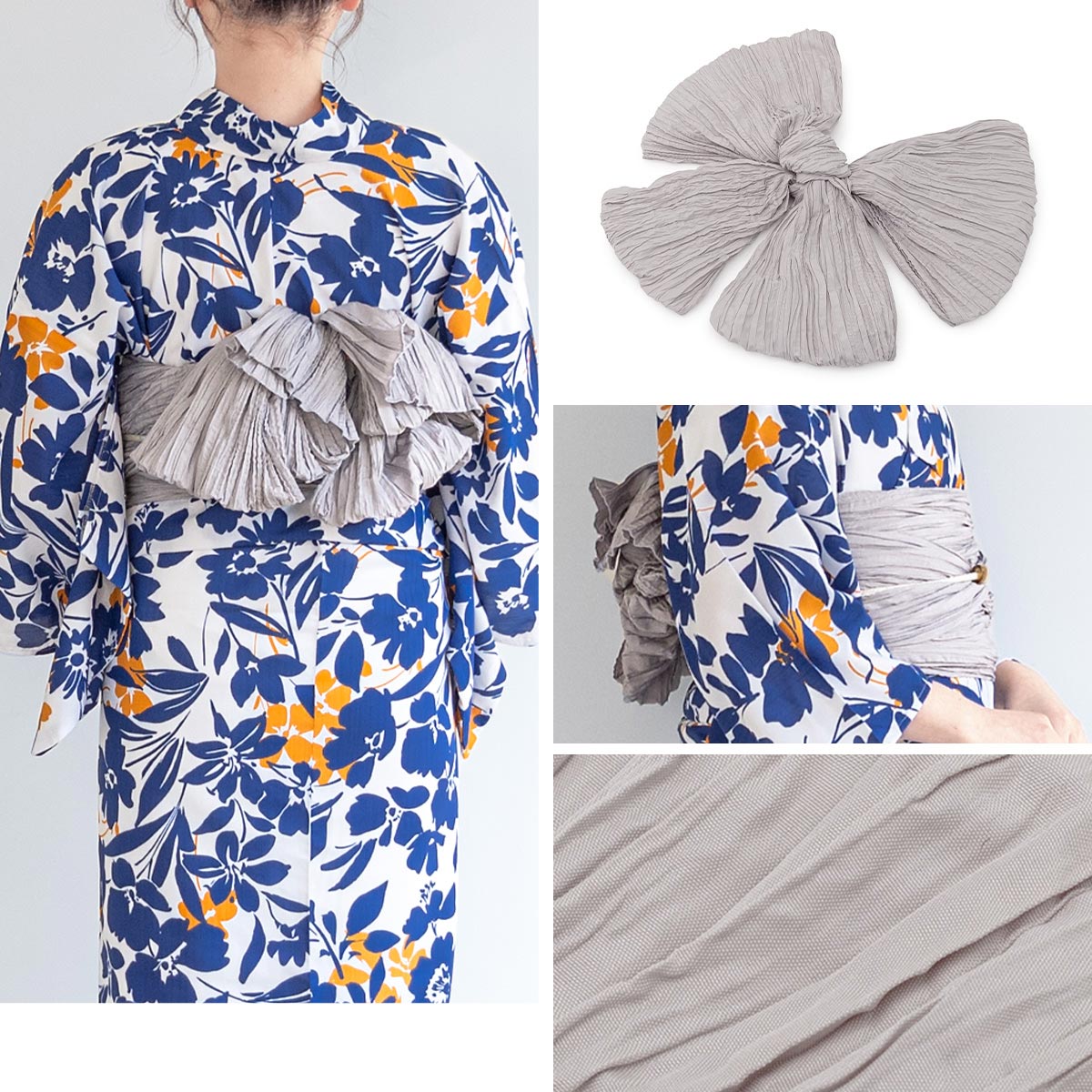 新品　元ネ値13000円　SOUBIEN 花柄 浴衣セット オレンジ系 SOUBIEN 花柄 浴衣セット (オレンジ) 祭り