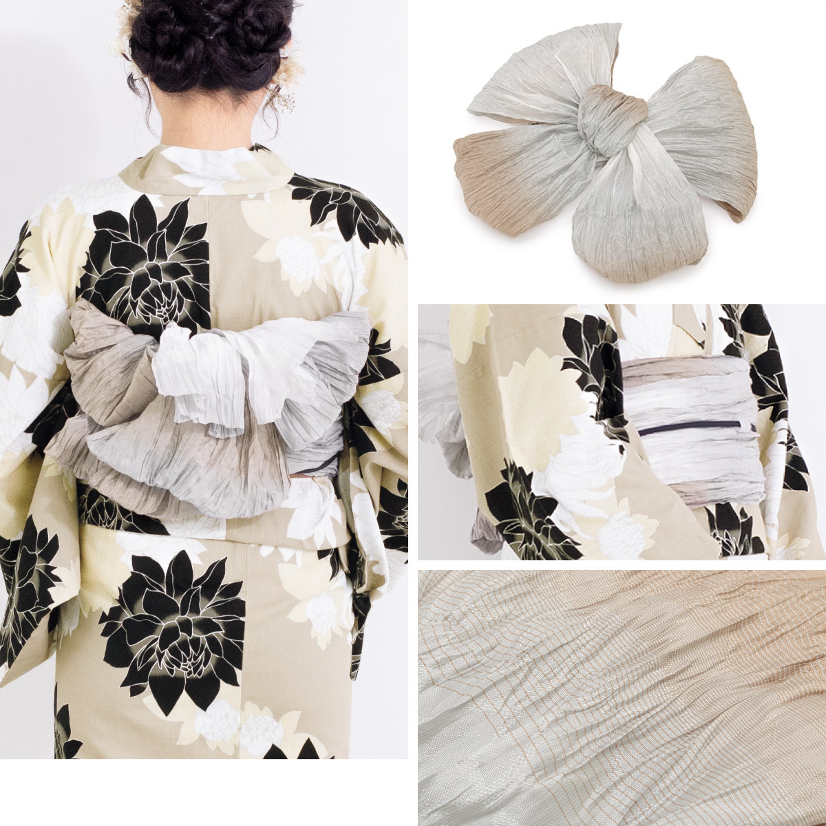 浴衣 セット レディース 浴衣セット 兵児帯 2023新作 大人 3点セット